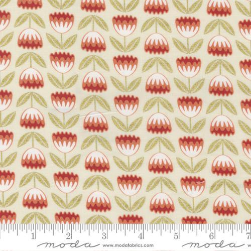 Moda Fabrics Meadowmere Metallic Tulips Cloud 48362 31M
