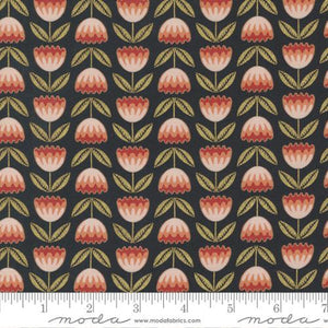Moda Fabrics Meadowmere Metallic Tulips Night 48362 34M