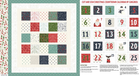 Moda Fabrics Merrymaking Advent Panel Eggnog 48342 11M #66C