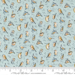 Moda Fabrics Nutmeg Tossed Birds Frosted Crumble 30705 13