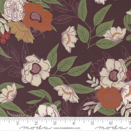 Moda Fabrics Slow Stroll Large Floral Plum 45541 18