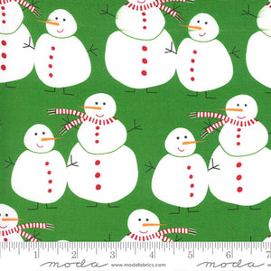 Moda Merry and Bright Snowmen 22400 12 Ever Green