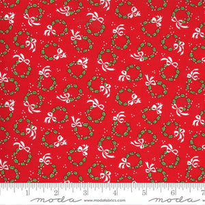 Moda Merry and Bright Wreaths Poinsettia Red 22403 11