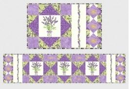 Northcott Fabrics Lavender Market Table/ Placemat Pattern KTLAV2-2