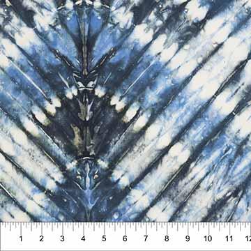 Northcott Fabrics Chevron Shibori Blue 81101-43