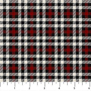 Northcott Fabrics West Creek Red Black Flannel W23906-24