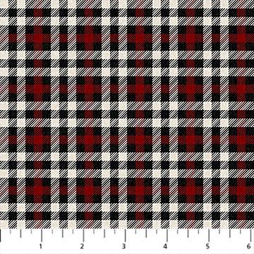 Northcott Fabrics West Creek Red Black Flannel W23906-24