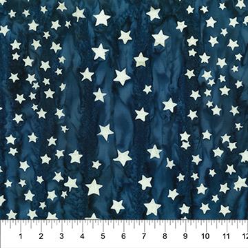 Northcott Fabrics Banyan Bandana Blue Stars 80671-49