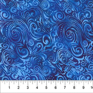 Northcott Fabrics Banyan Batiks Florentine Blue 80610 46