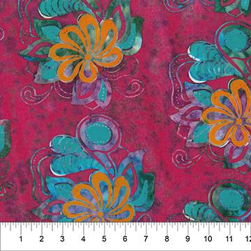 Northcott Fabrics Flower Power Pink Multi Flowers 80595-25