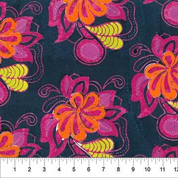 Northcott Fabrics Flower Power Purple Multi Flowers 80595-49