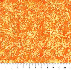 Northcott Fabrics Flutter Scattered Blooms Pumpkin 80723-58