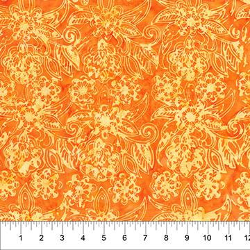 Northcott Fabrics Flutter Scattered Blooms Pumpkin 80723-58