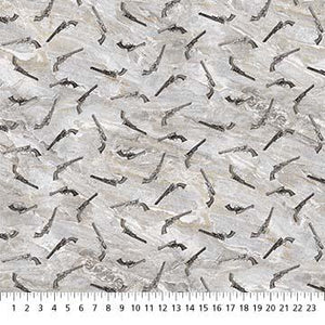 Northcott Fabrics Frontier Revolvers Gray Multi 25183-94