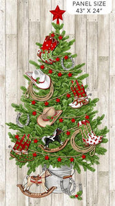 Northcott Fabrics Howdy Christmas Tree Panel DP24610-11 #67C