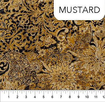 Northcott Fabrics Illusions BOM Mustard 81221-53