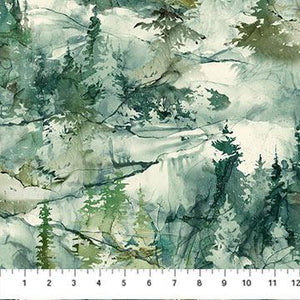 Northcott Fabrics Northern Peaks Dense Forest Dark Pine DP25168-78