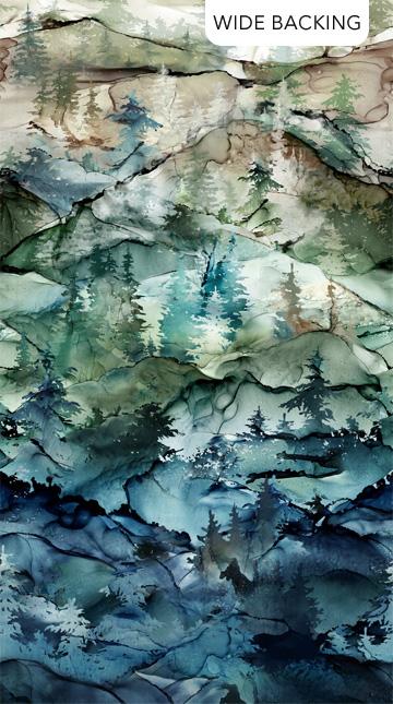 Northcott Fabrics Northern Peaks Forest Ombre 108