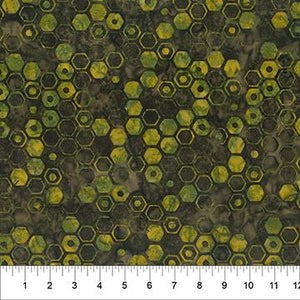 Northcott Fabrics Ride On III Hexagons Green 80357-73