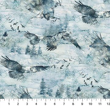 Northcott Fabrics Soar Eagles Moody Blue DP24586-42