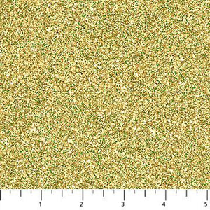 Northcott Fabrics Stonehenge Christmas Joy Gold Glitter 21781M-52