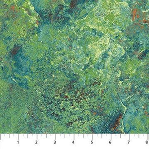Northcott Fabrics Stonehenge Prehistoric World Green/Teal 24786-74