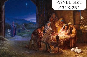 Northcott Fabrics The Nativity Panel DP24655-37 #45C