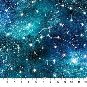 Northcott Fabrics Universe Constellations Blue 108" B24859-46
