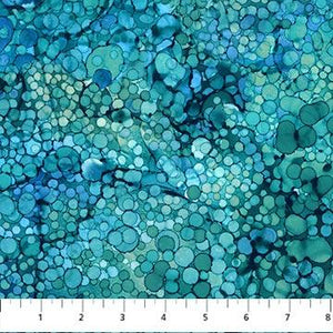 Northcott Fabrics Whale Song Bliss Bubbles Teal DP24988-66