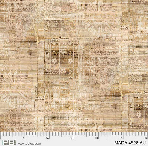 P&B Textiles Madras Tan Floral 108