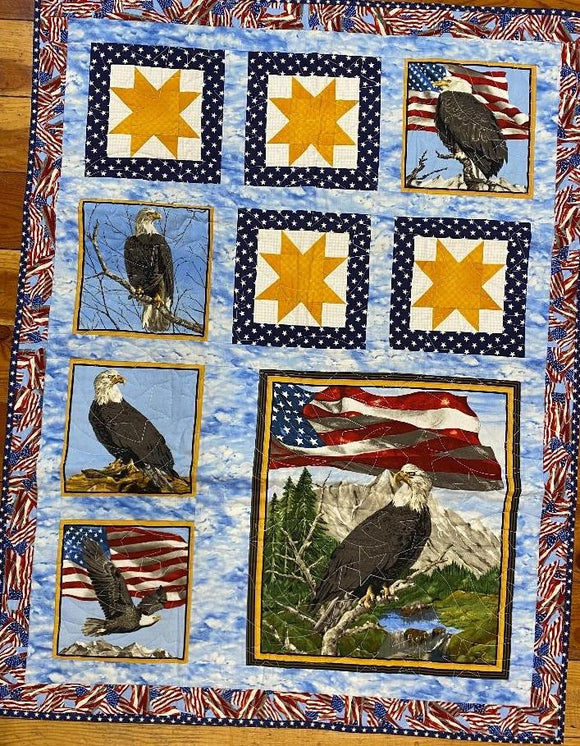 Patriotic Finished Wallhanging  26 x 45