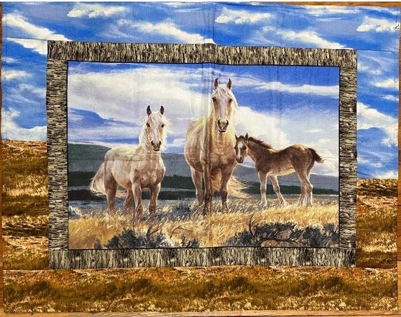 Perfect Horse Day Finished Wallhanging 33 X 26