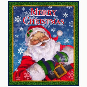 QT Fabrics Jolly O' Santa Laughing Santa Panel 1649-28813-X #73C