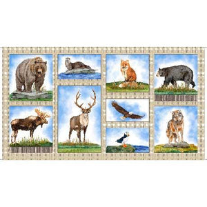 QT Fabrics Once Upon a Cabin Animal Patches 1649-28967-X #121WL