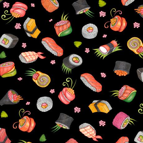 QT Fabrics Order Up Sushi Black 1649 28527 J