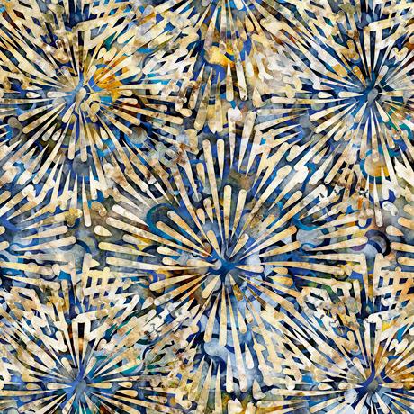 QT Fabrics Savannah Floral Burst Blue 2600 28428 B