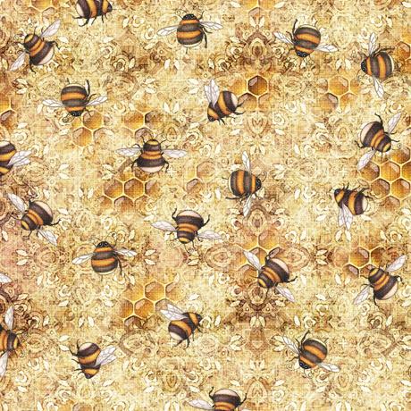 QT Fabrics Sweet as Honey Bee Toss 1649 29445 E