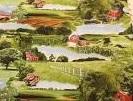 QT Fabrics Homestead Farm Scenic 1649-27010-G