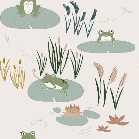 RJR Fabrics Pond Life Here Little Froggy Grass ID101-GR1