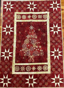 Red Christmas Finished Quilt  42.5 X 60.5