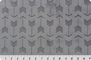 Shannon Fabrics Cuddle Embossed Arrow Graphite EA GRAPHITE