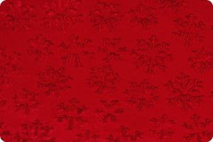 Shannon Fabrics Luxe Cuddle Snowflake Scarlet LCSNOWFLAKE SCARLET