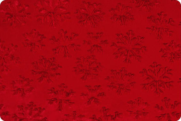 Shannon Fabrics Luxe Cuddle Snowflake Scarlet LCSNOWFLAKE SCARLET