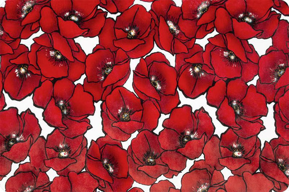 Shannon Fabrics Poppies Scarlet DCPOPPIES SCARLET