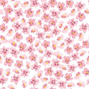 Studio E All Big Things Start Small Pink Flowers 7316 22 WHITE