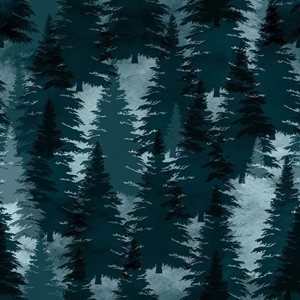 Suite B Quiet Reflections Fir Trees Teal Icicle 922129900SB