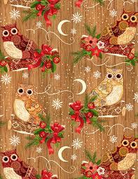 TT Coffee Christmas Owl BA-CF6093 Coffee FLANNEL