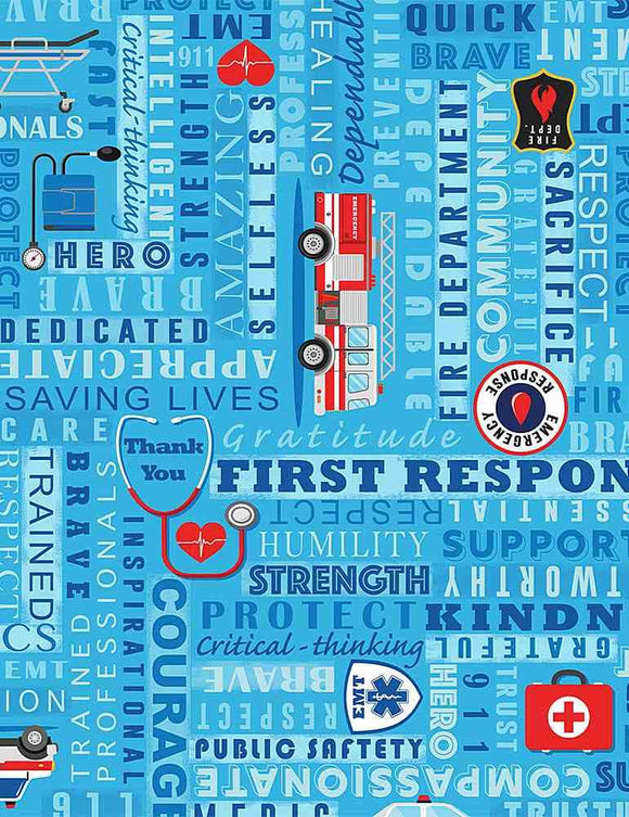 TT First Responders THANKS-C8420 BLUE