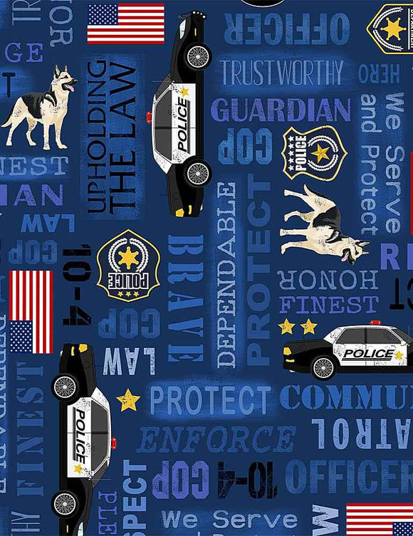TT Police Words POLICE-C8407 BLUE