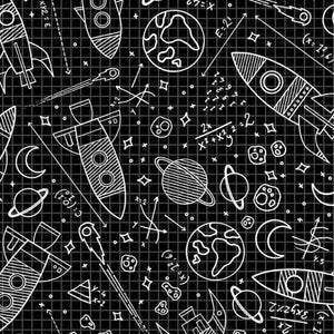 TT Space Drawn On Grid Black FUN-CG7434